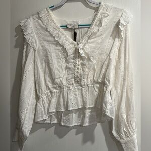 White peplum blouse